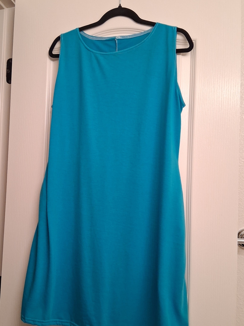 Sleeveless Turquoise Shift Dress